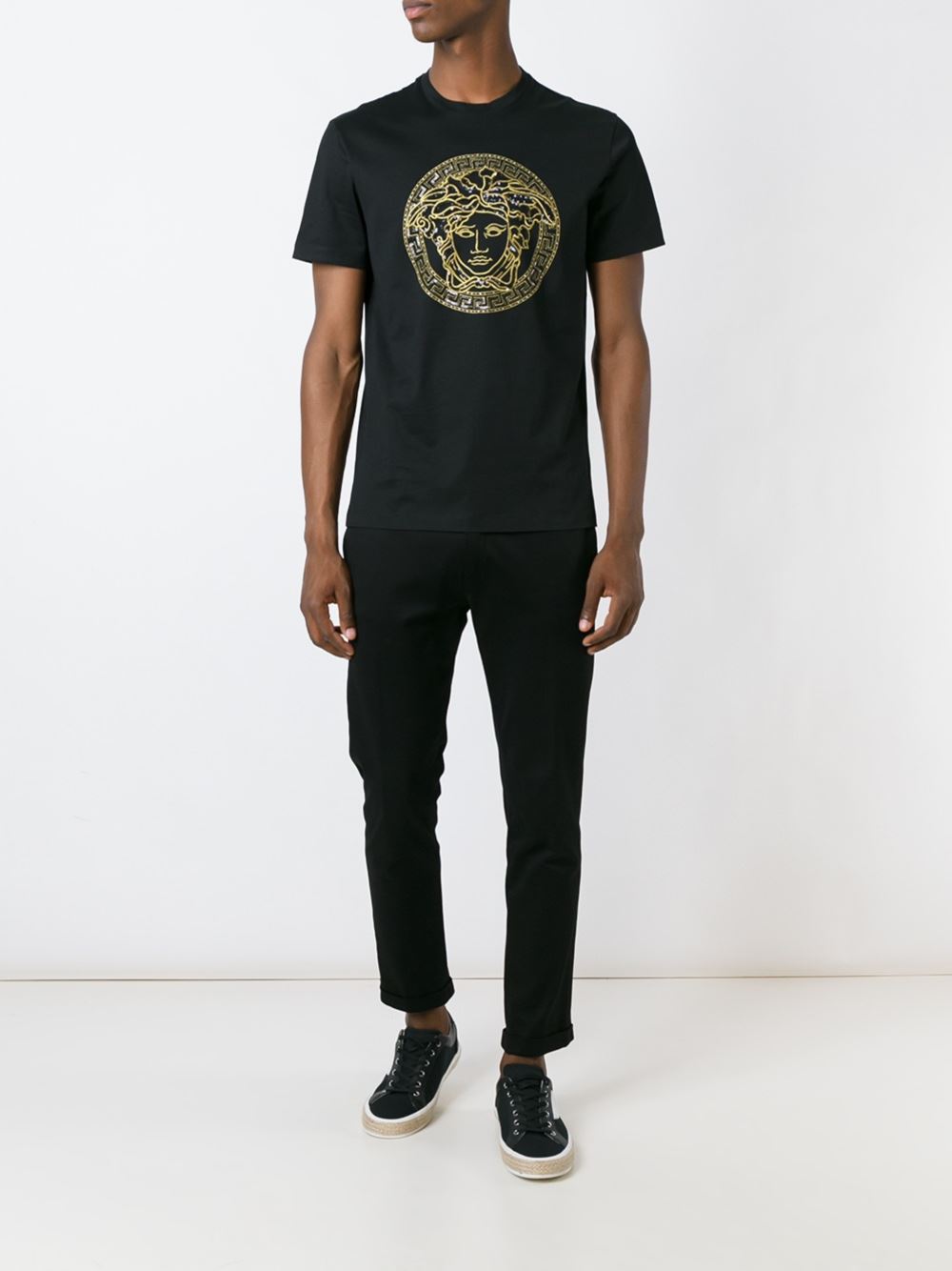 sequin detail Medusa T-shirt