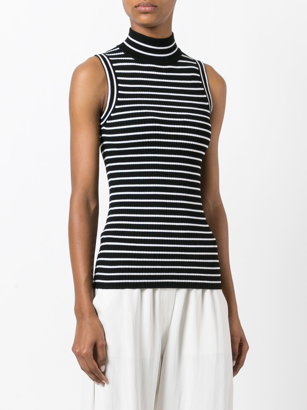 horizontal stripe sleeveless top