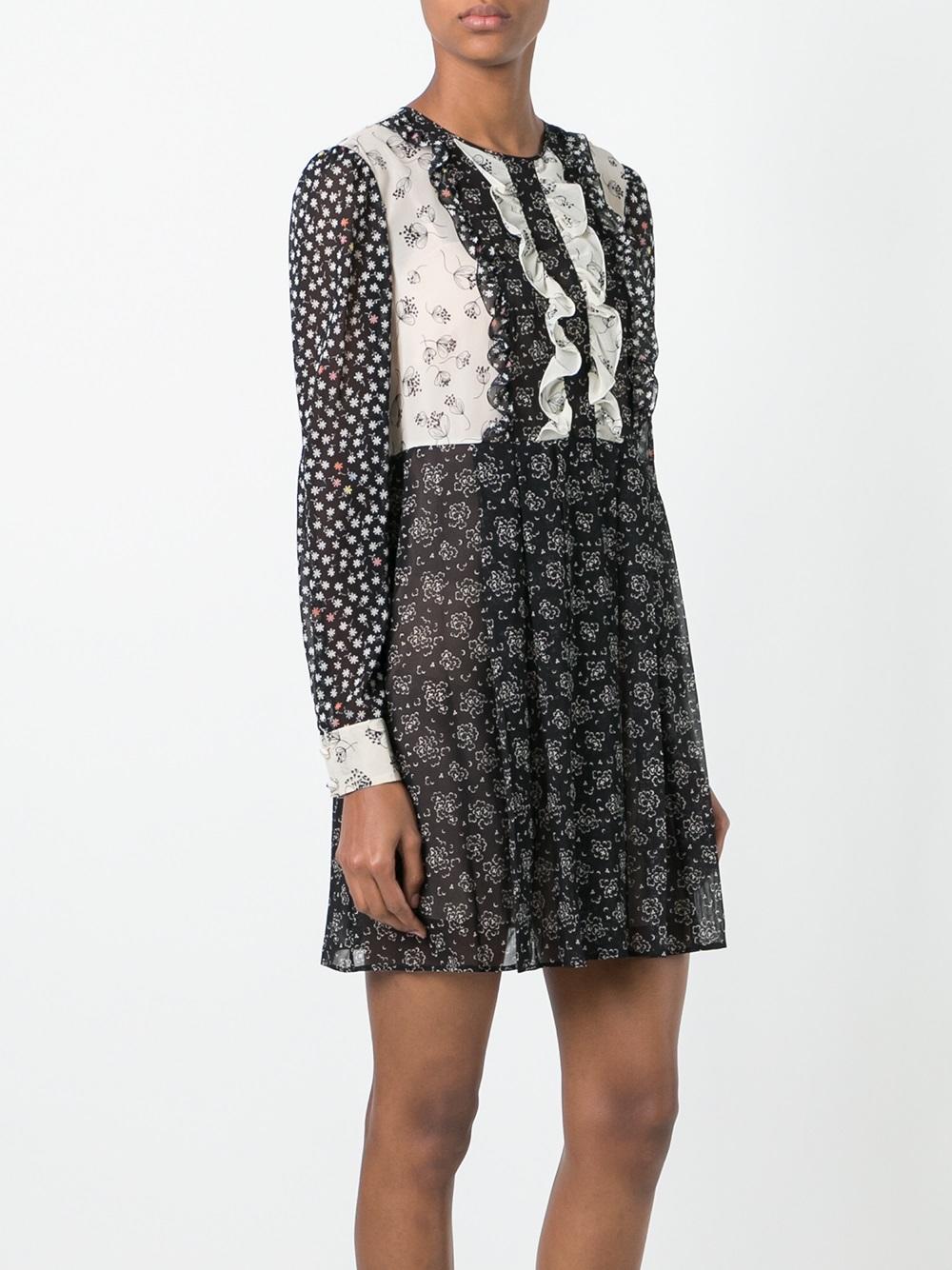 ruffled front dress