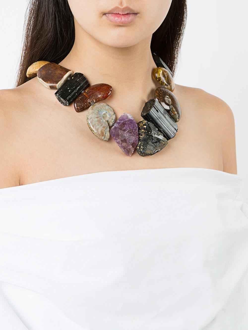 stone & fossil necklace