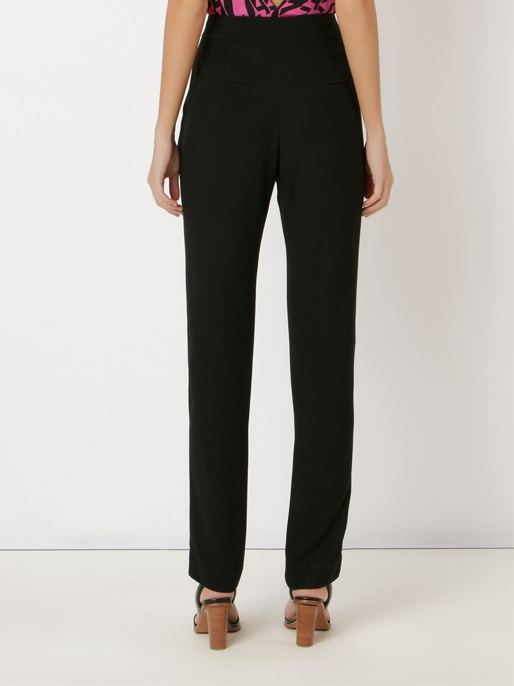 mid-rise tailored trousers