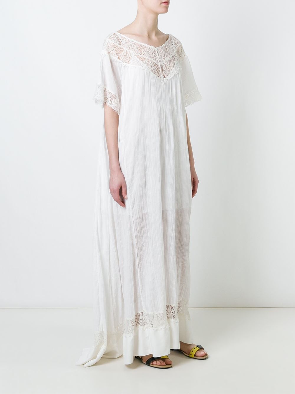 crochet-lace panel gown