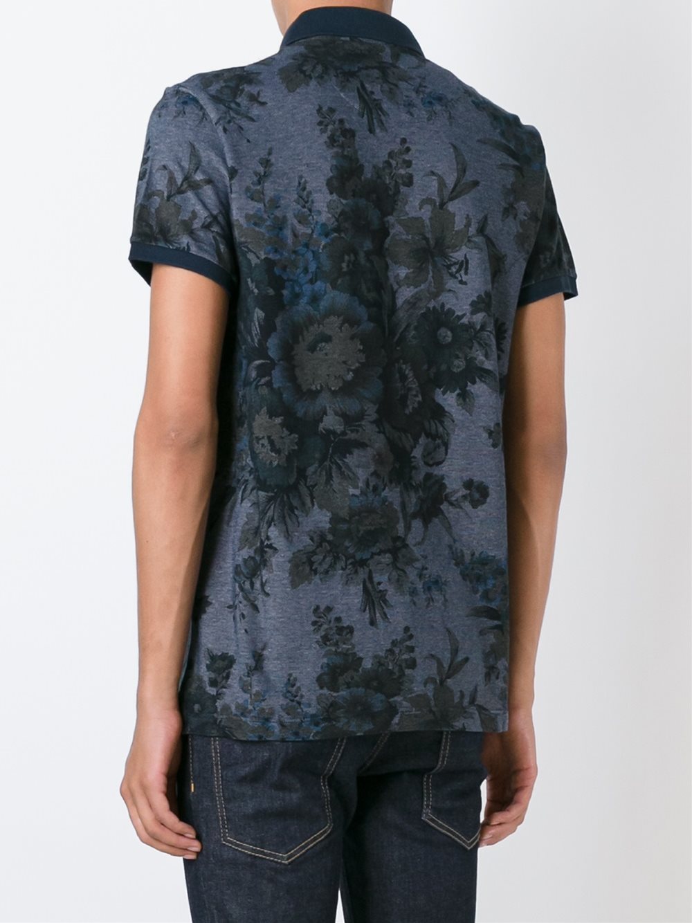 floral print polo shirt