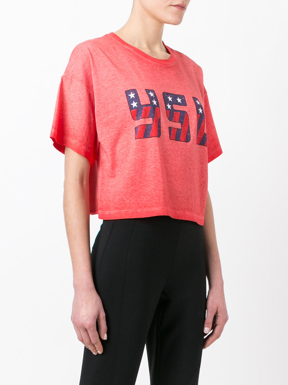 YSL USA cropped T-shirt