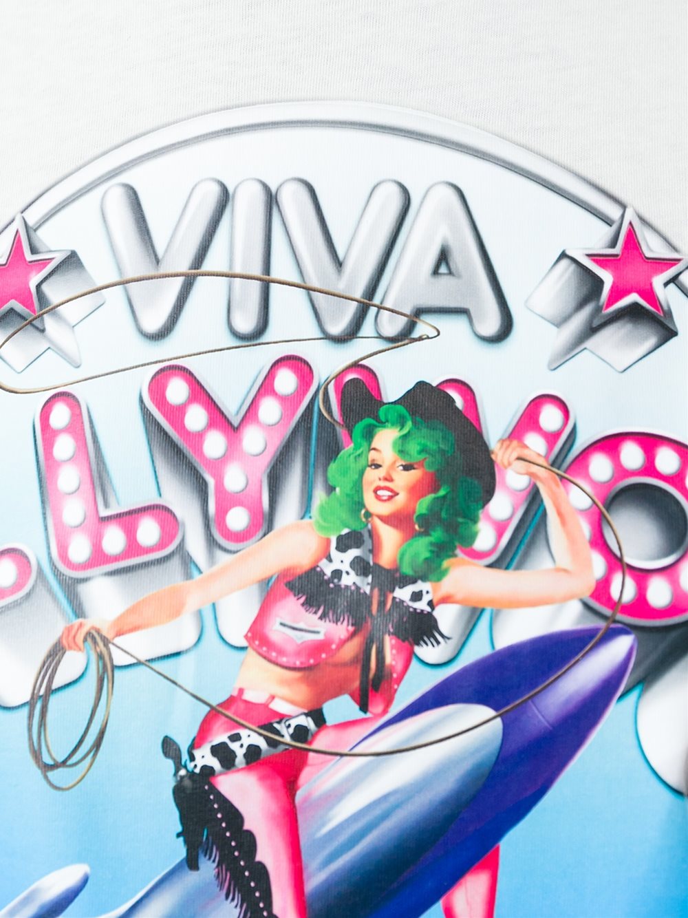 海报女郎印花t恤