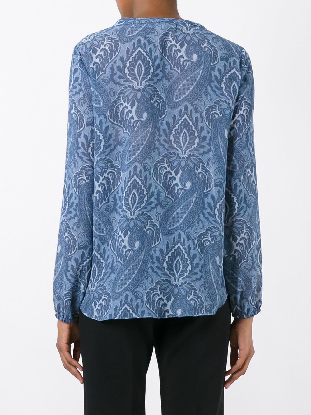 printed peasant blouse 