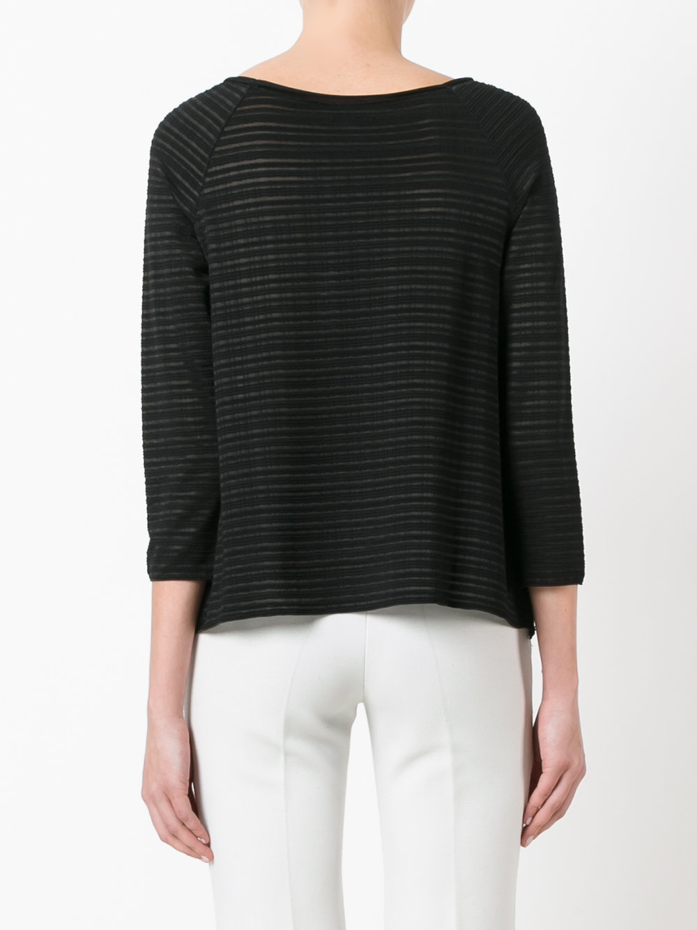 sheer striped jumper