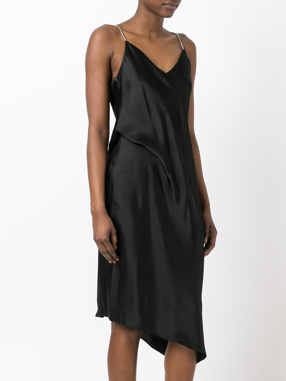 asymmetric slip dress