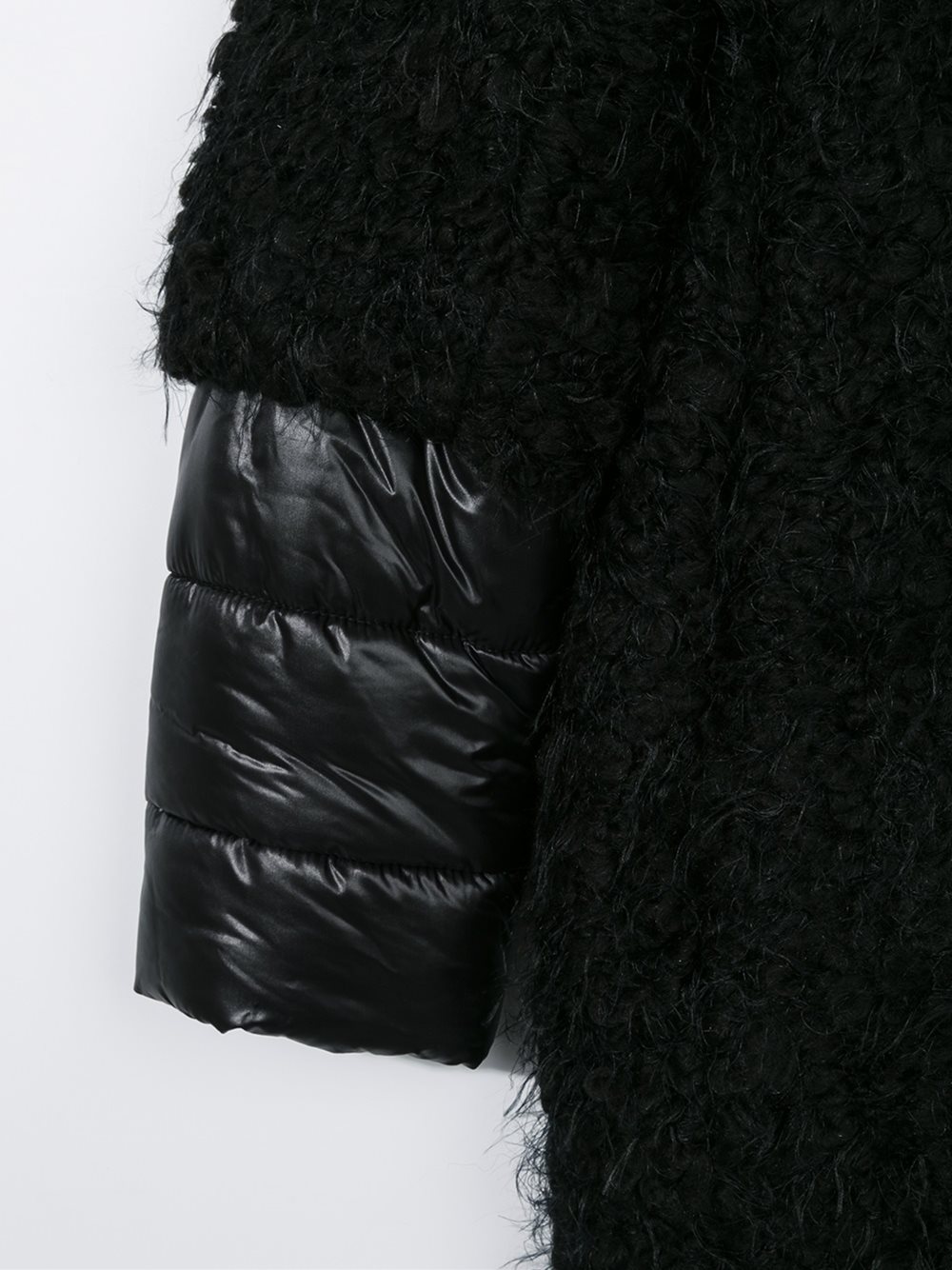 contrast padded coat