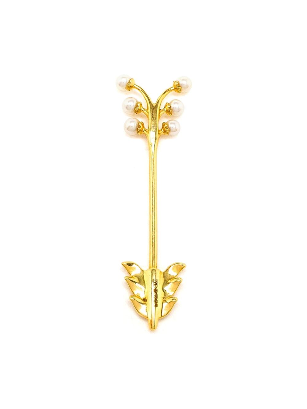 diamond and pearl arrow earring