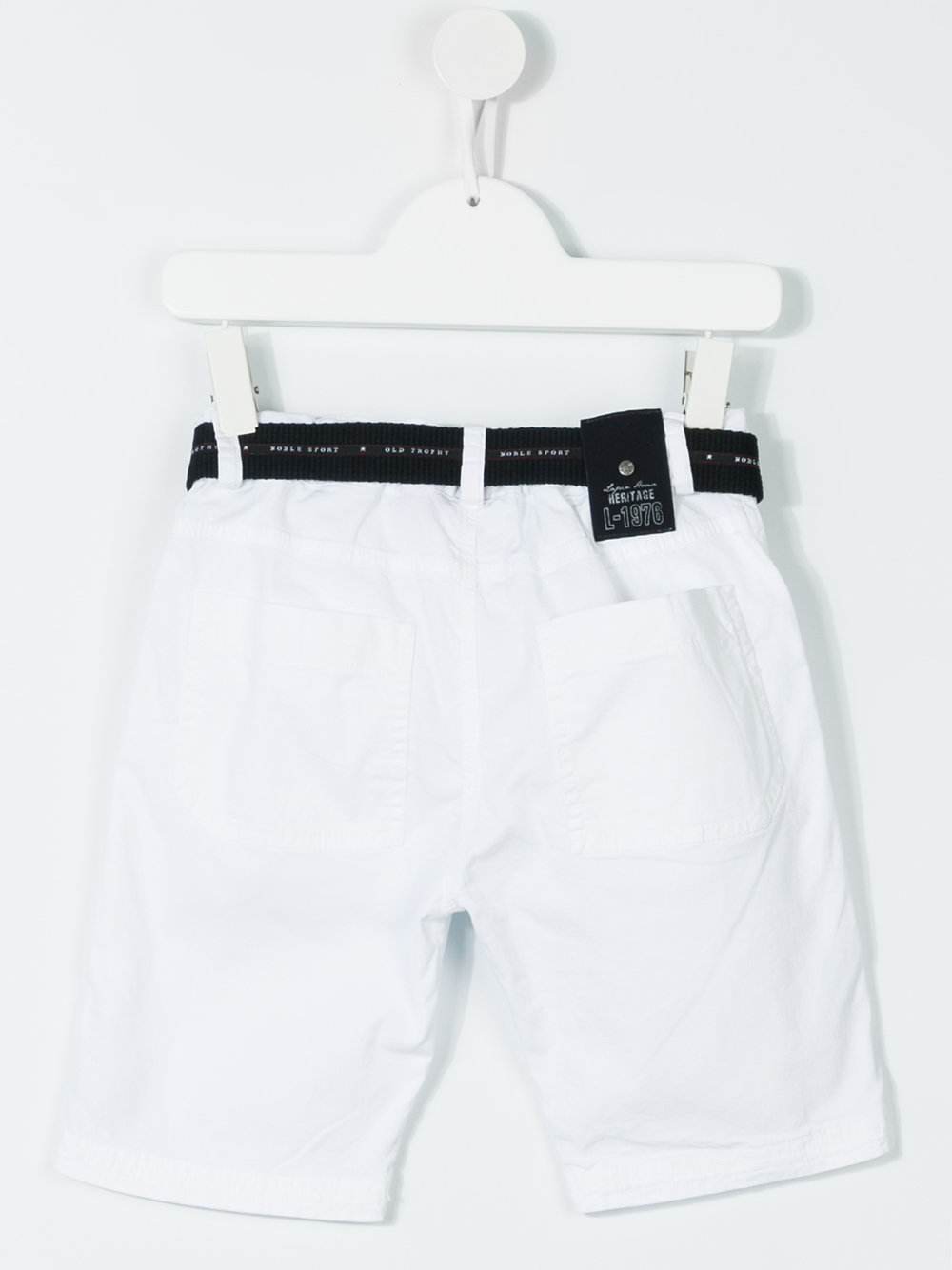 belted denim shorts