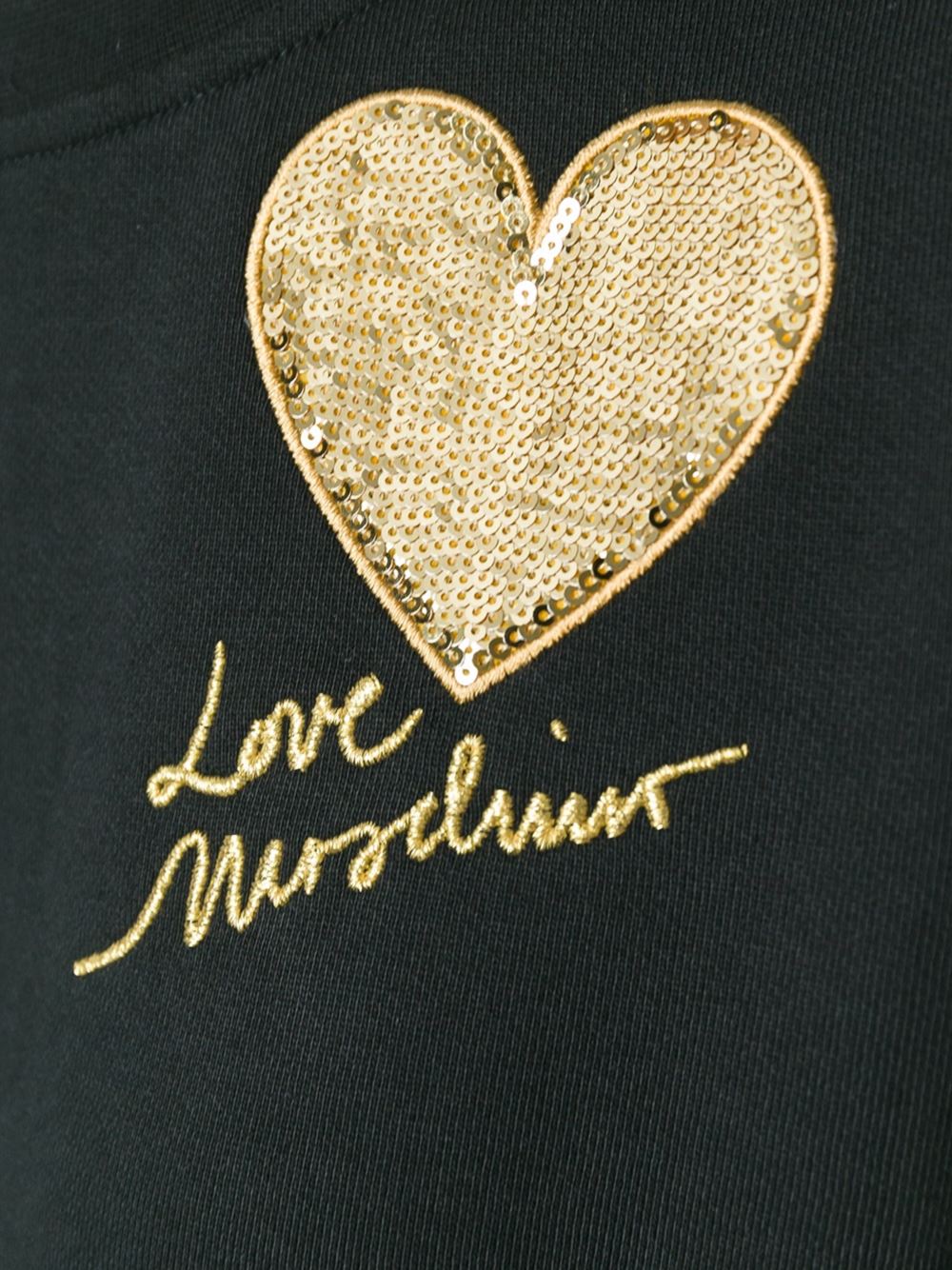 sequined heart sweatshirt