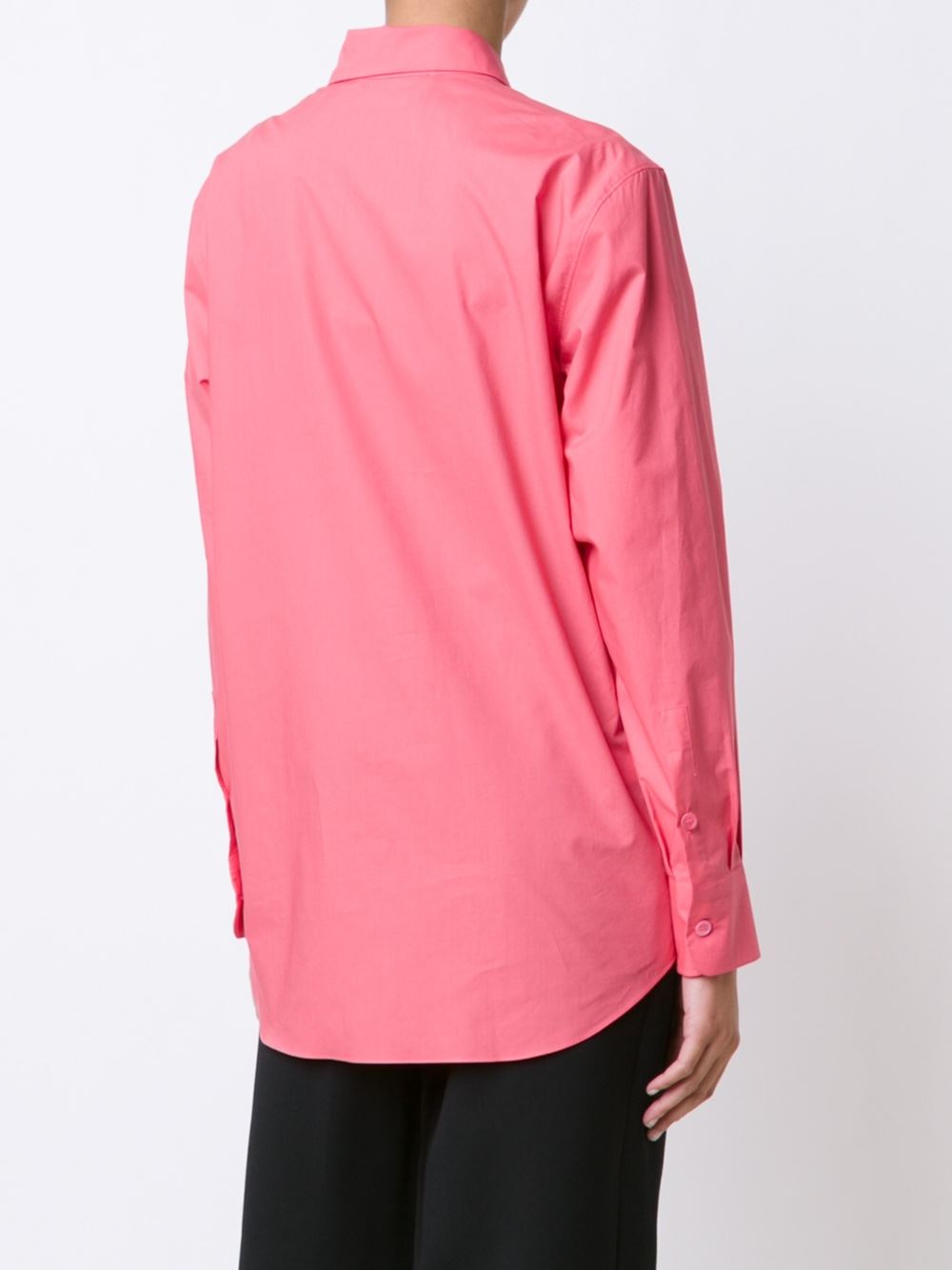 frill placket shirt