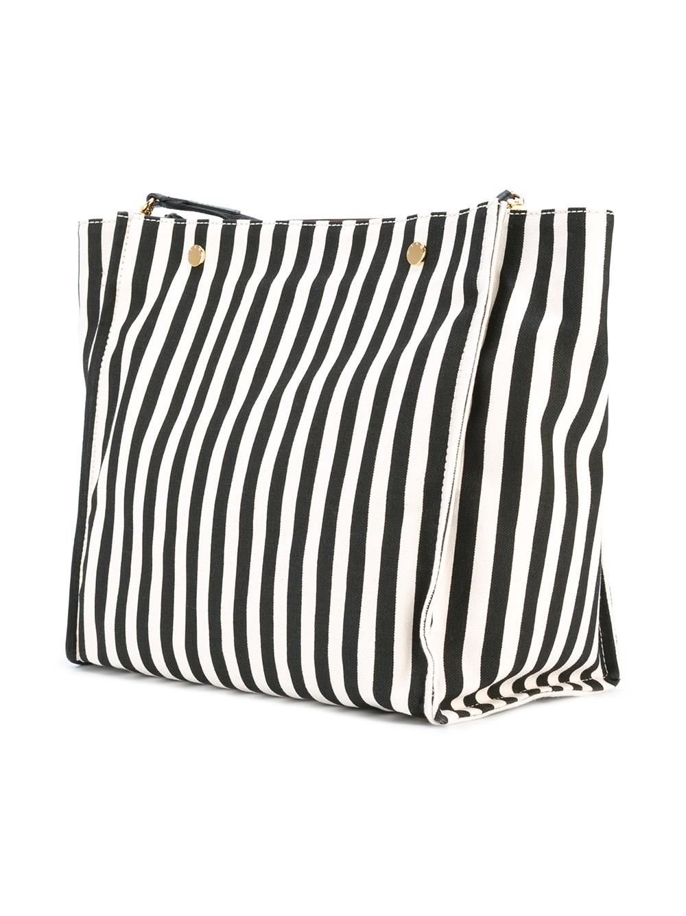 striped shopper tote