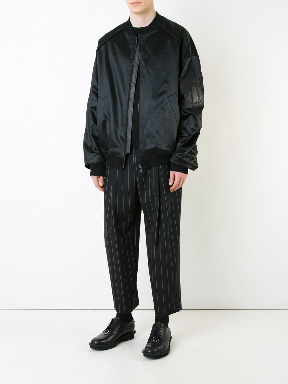 slogan back bomber jacket