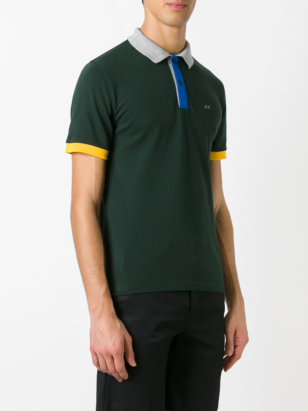 contrast polo shirt
