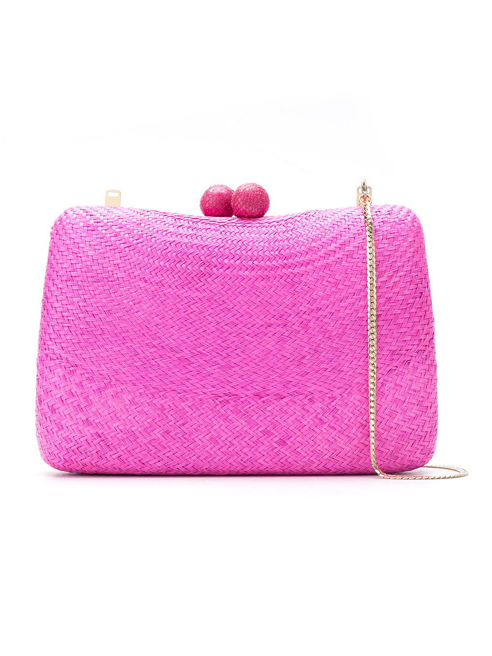 woven straw clutch