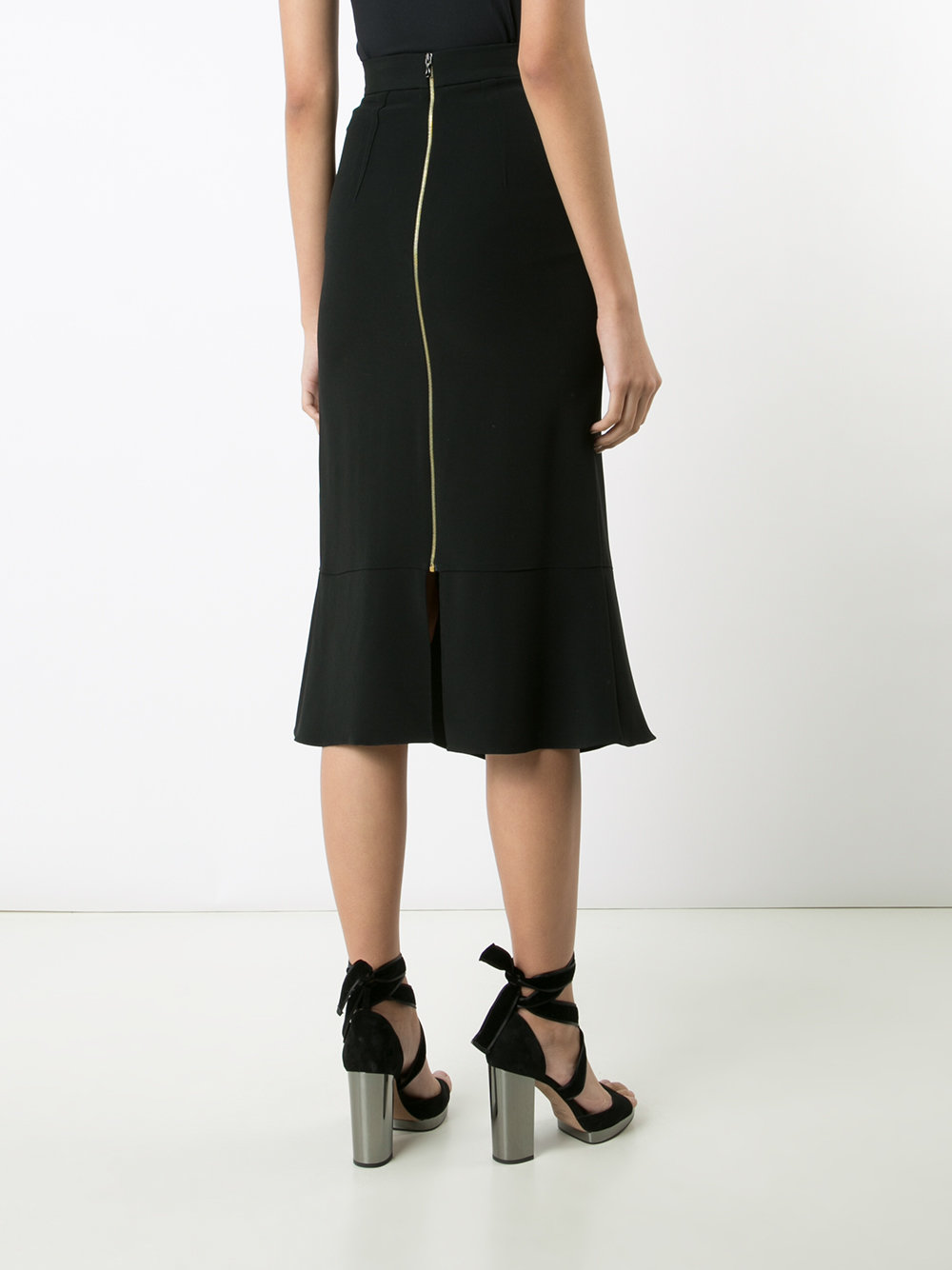 flared cropped trousers