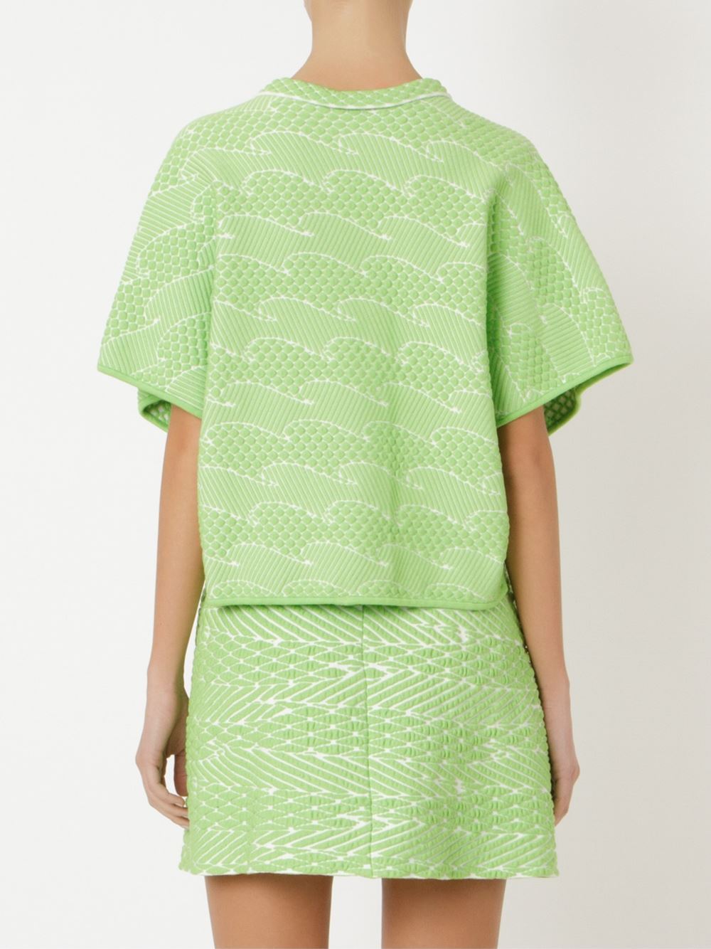 knit jacquard coat