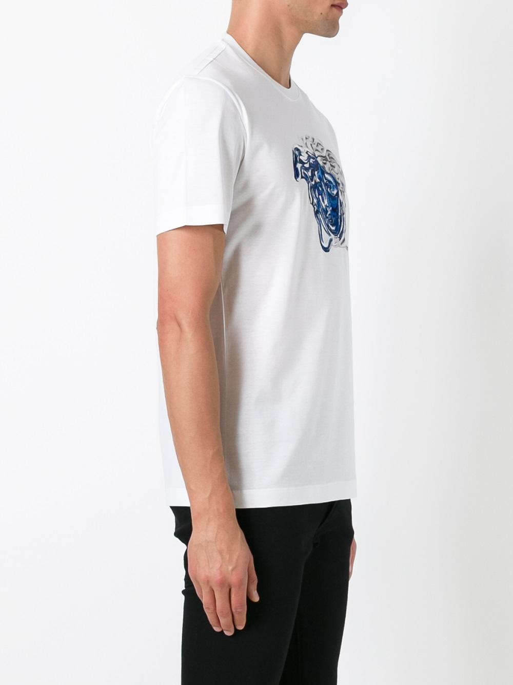 Medusa contrast embroidery T-shirt