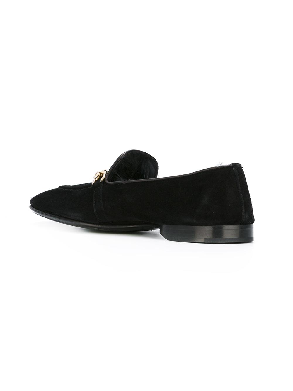 chain detailing moccasins 