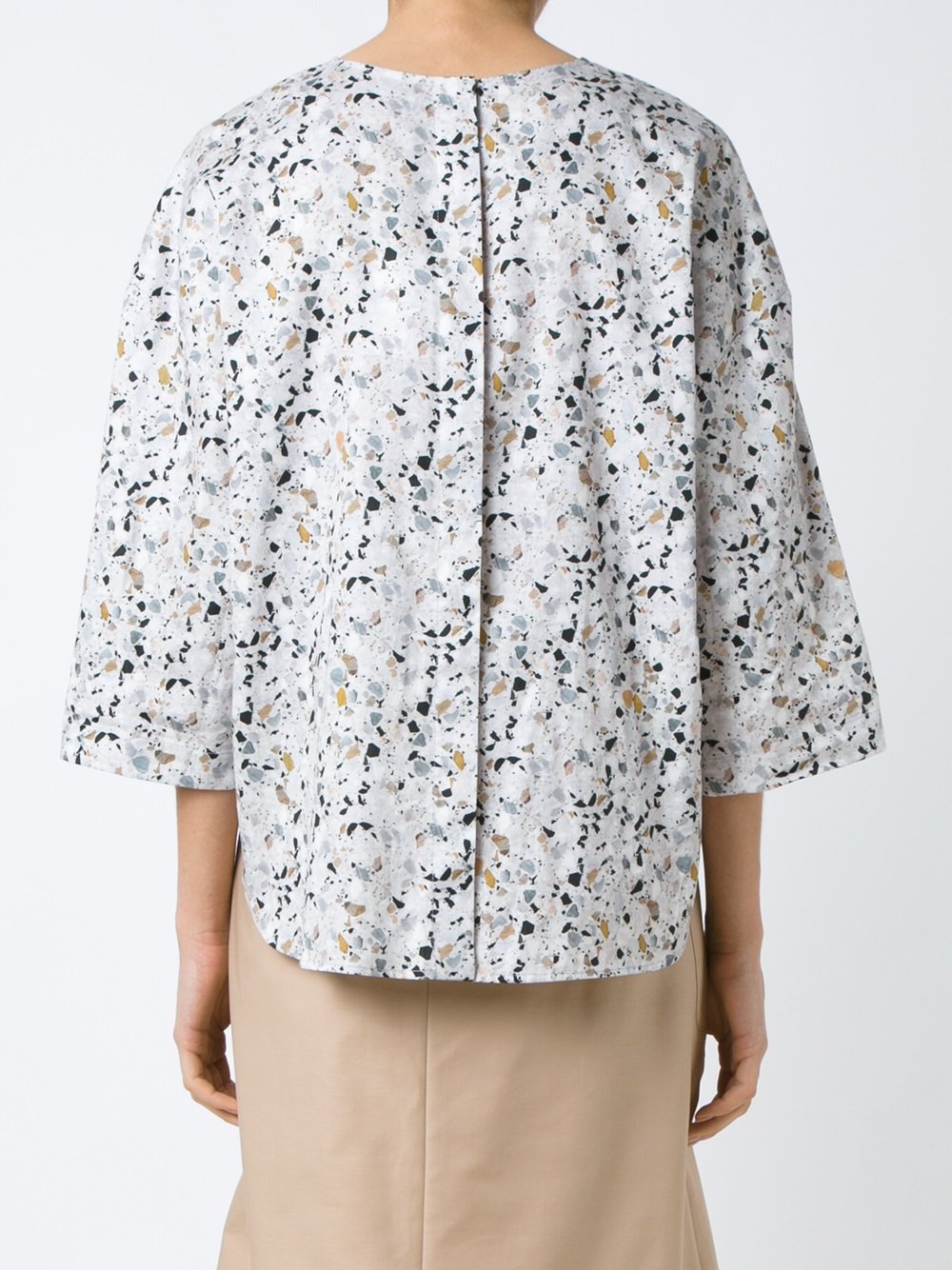 all-over print blouse