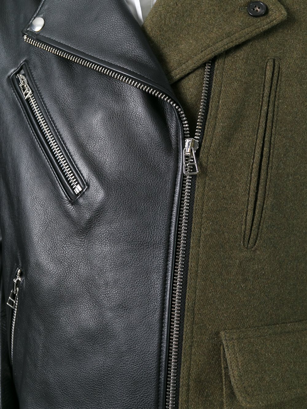 patchwork biker jacket