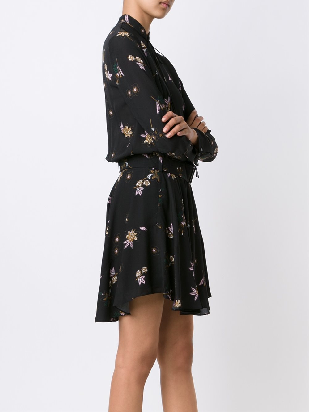 floral print shirt dress