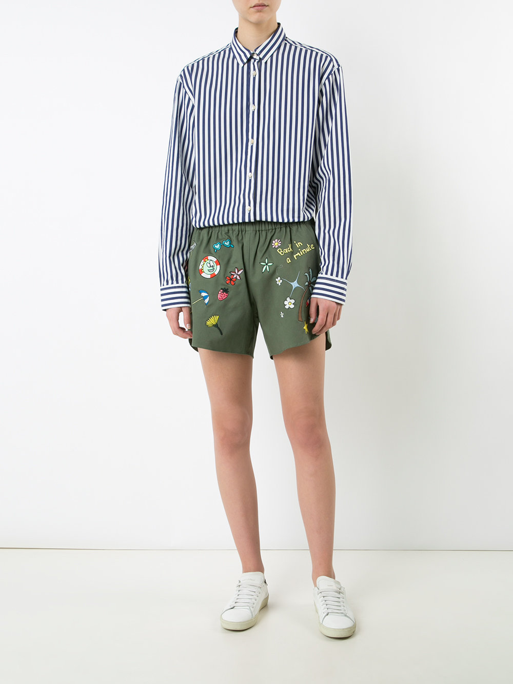 multi-patches shorts