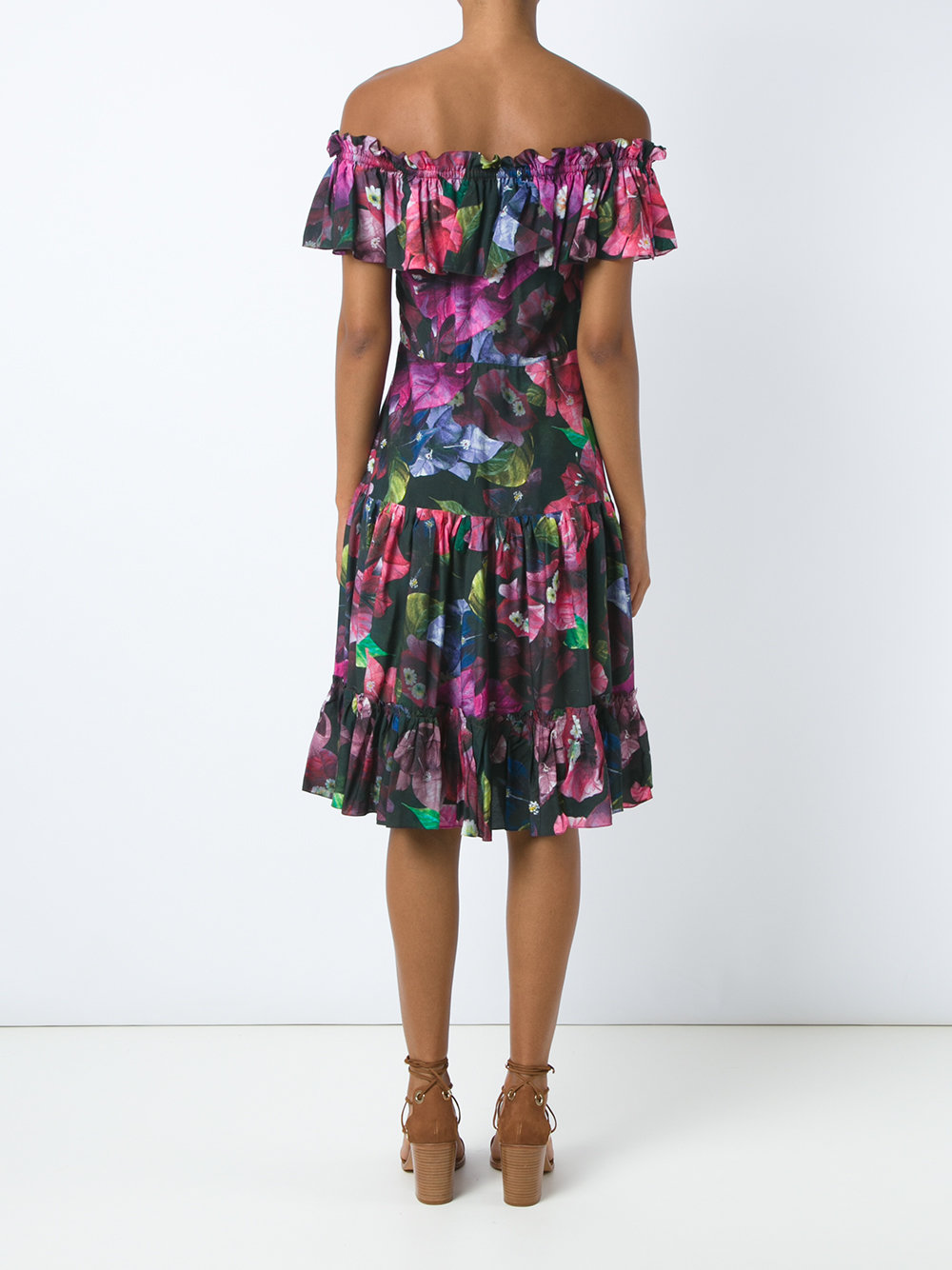 off the shoulder flared dress