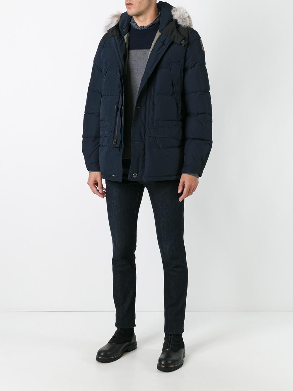 buttoned hooded jacket