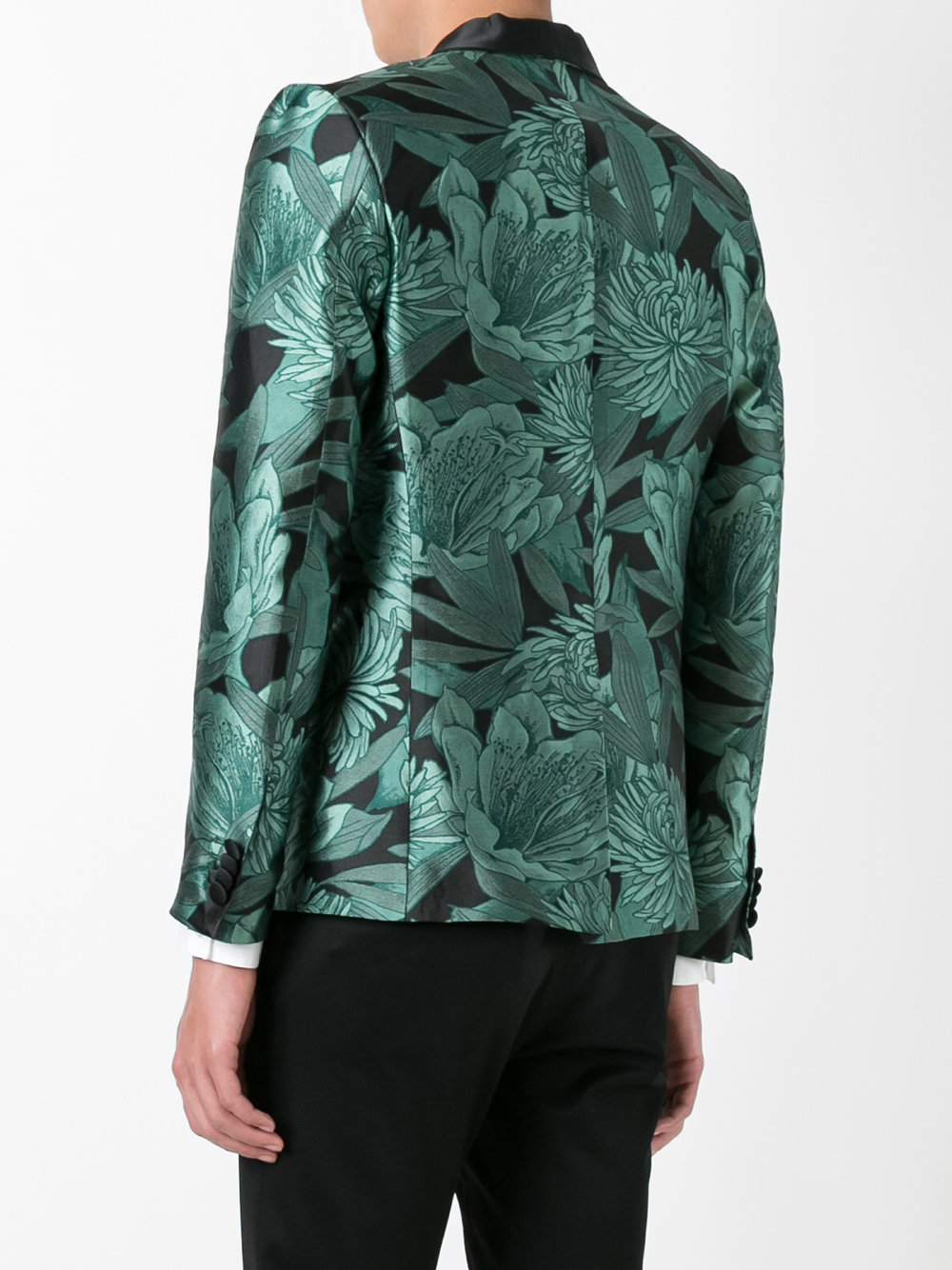 jacquard floral blazer 