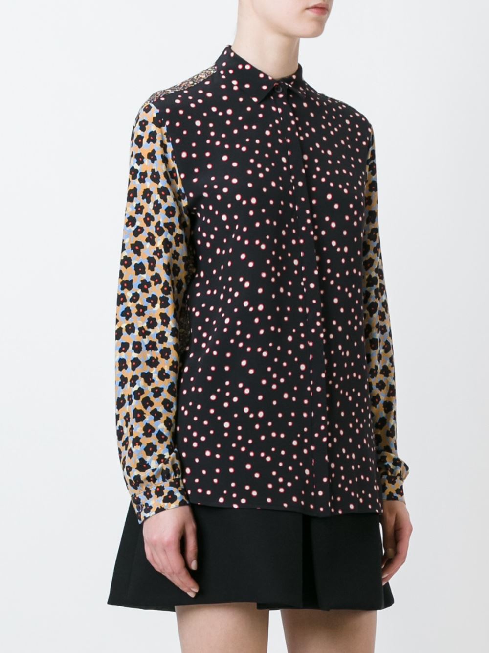 multi floral print shirt