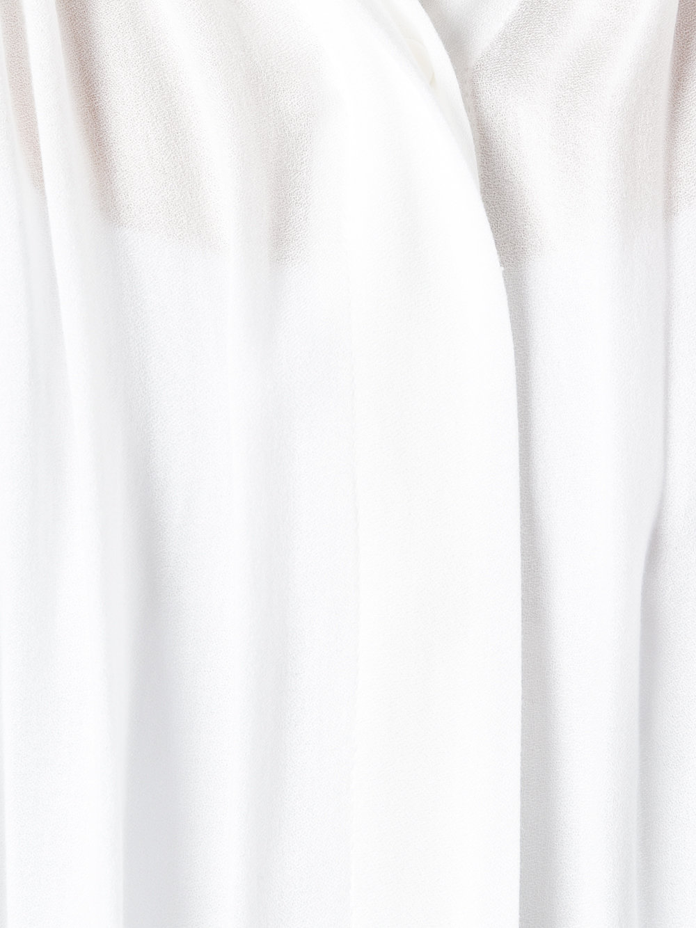 drawstring collarless blouse