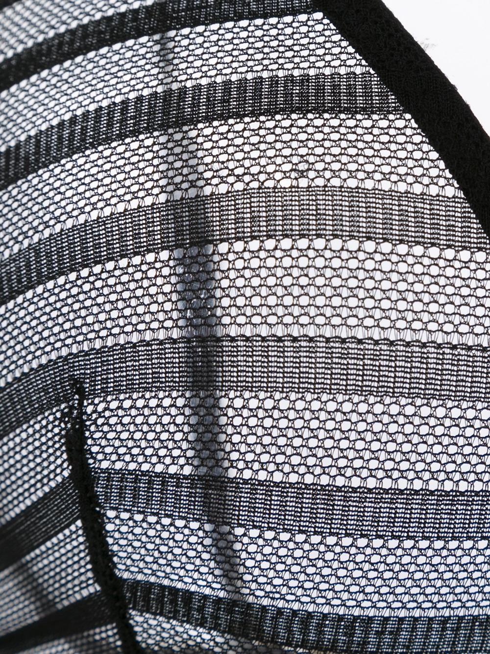 striped mesh bra 