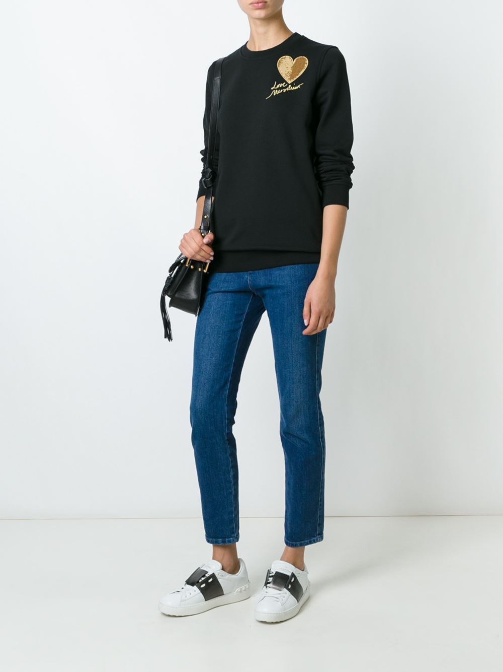 sequined heart sweatshirt