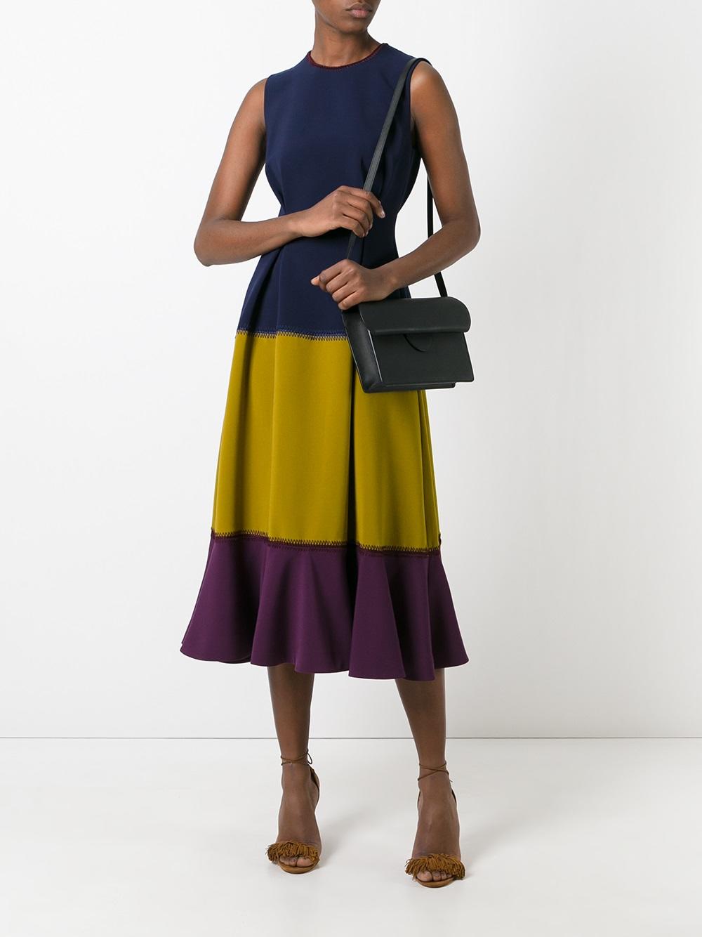 sleeveless colour-block dress 