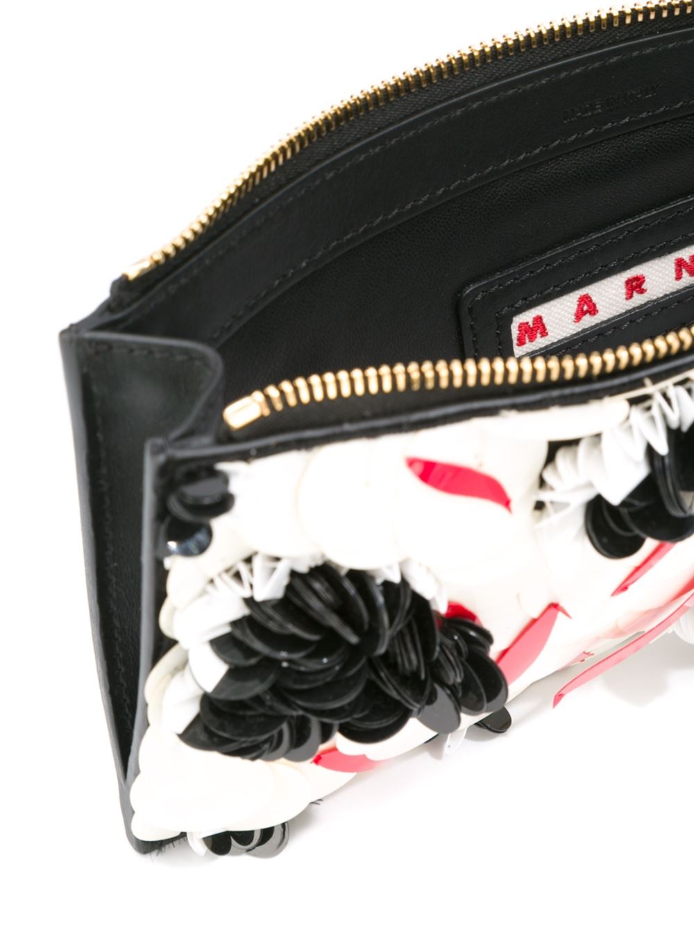 paillette flower clutch 