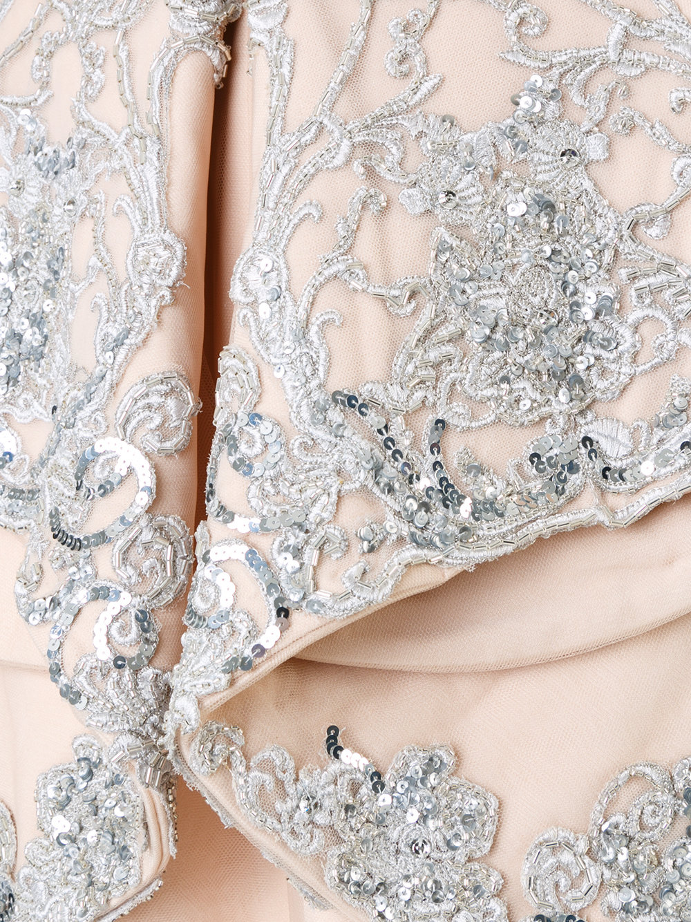 strapless embellished playsuit
