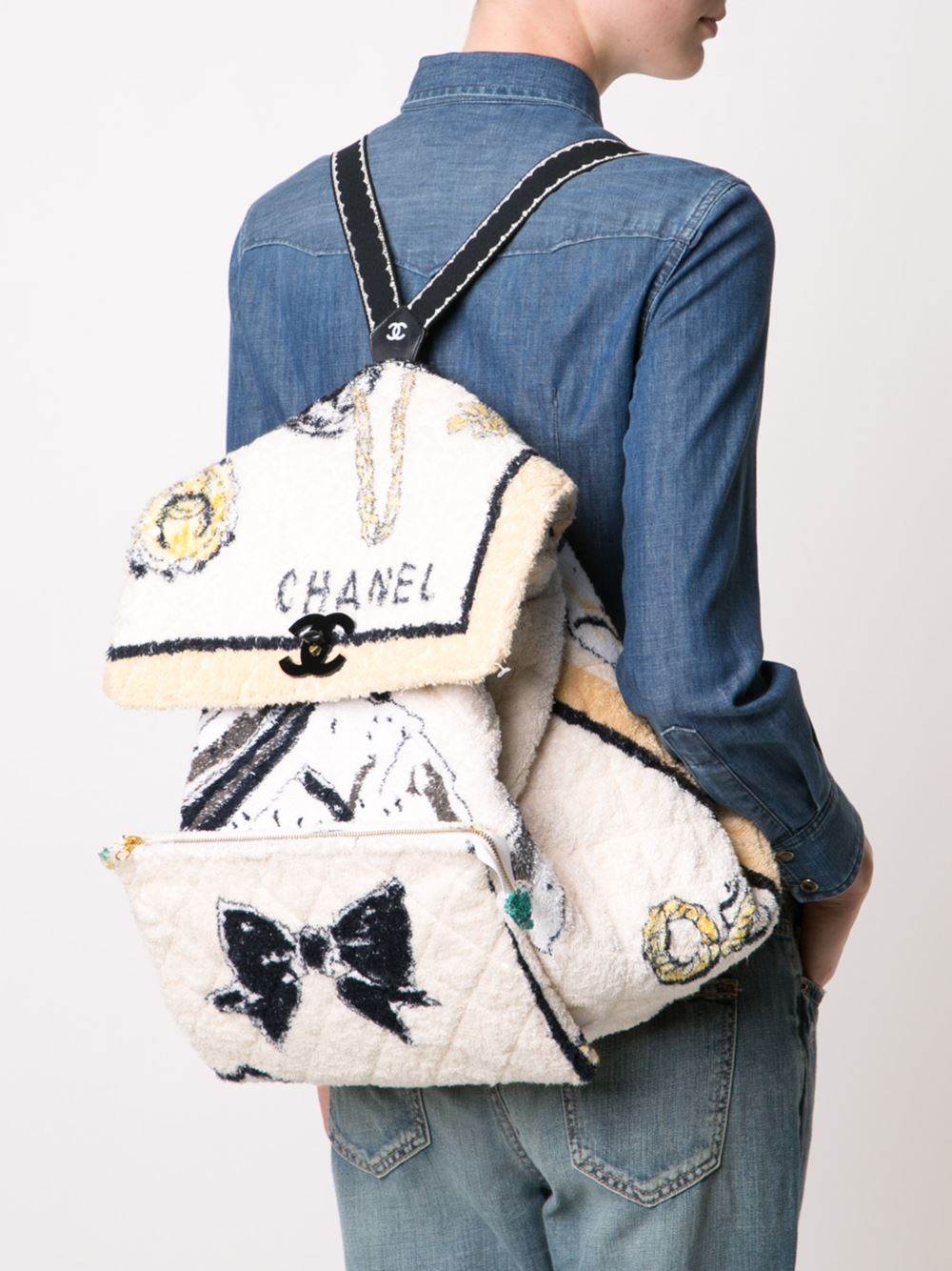 extra large terry backpack 