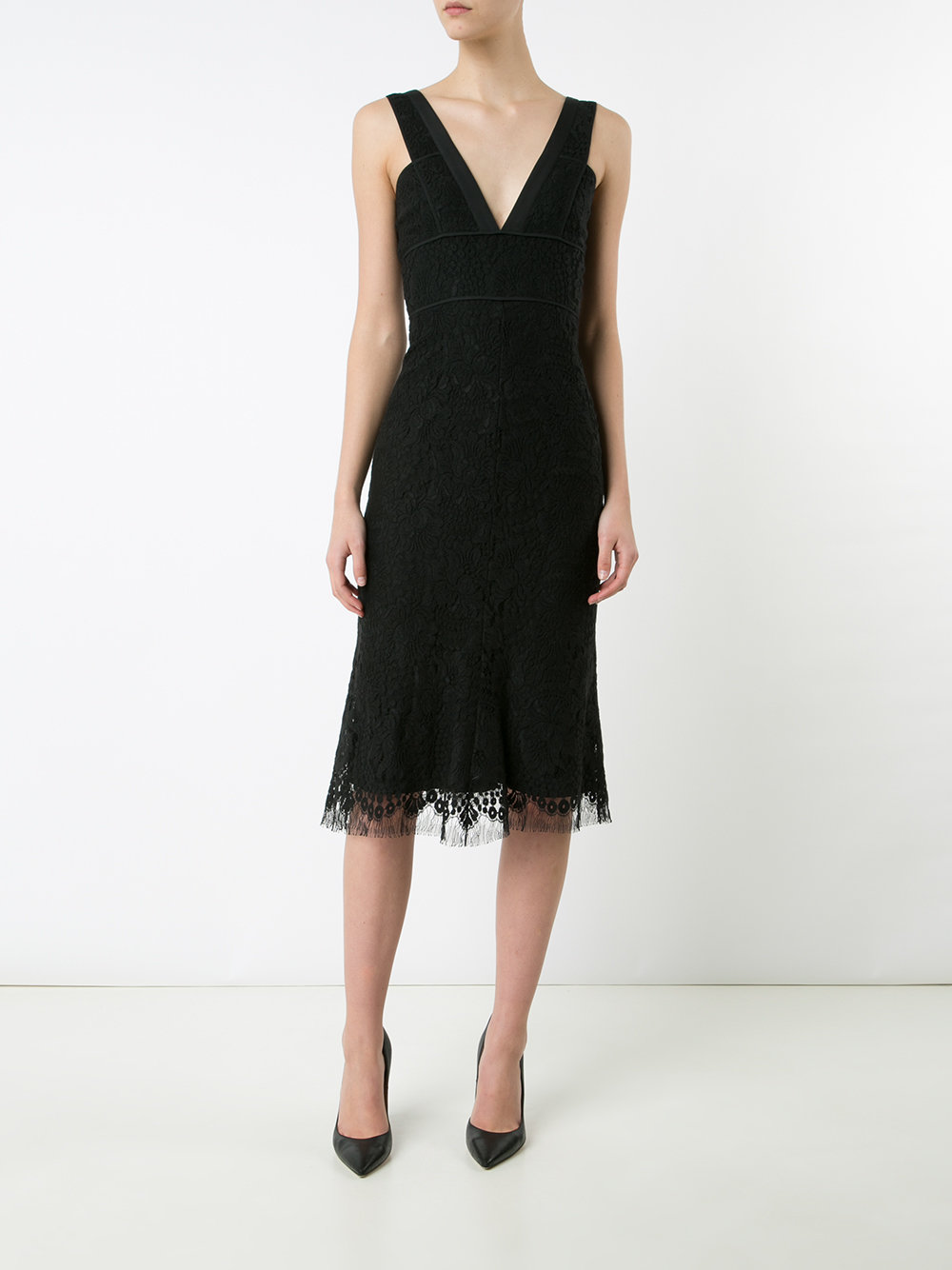 V-neck lace dress