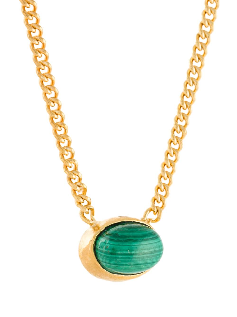 malachite pendant necklace