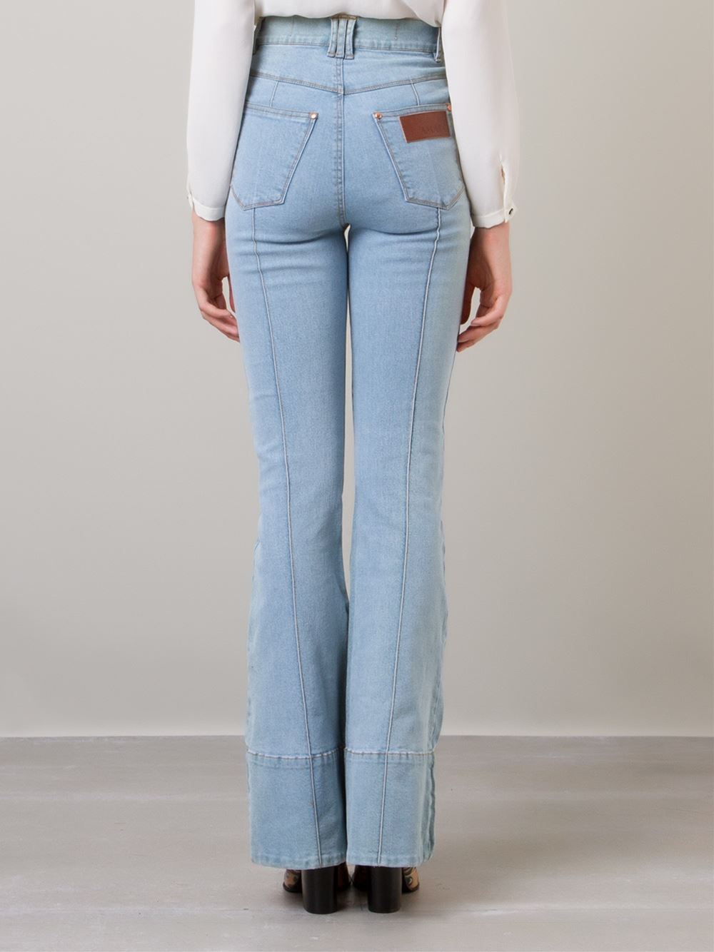 high waist flared jeans
