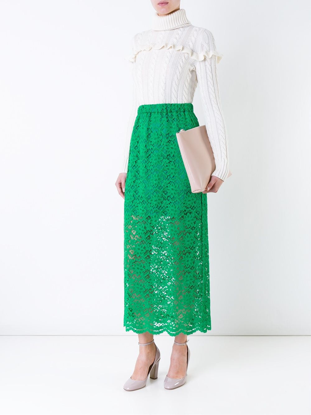 long lace skirt