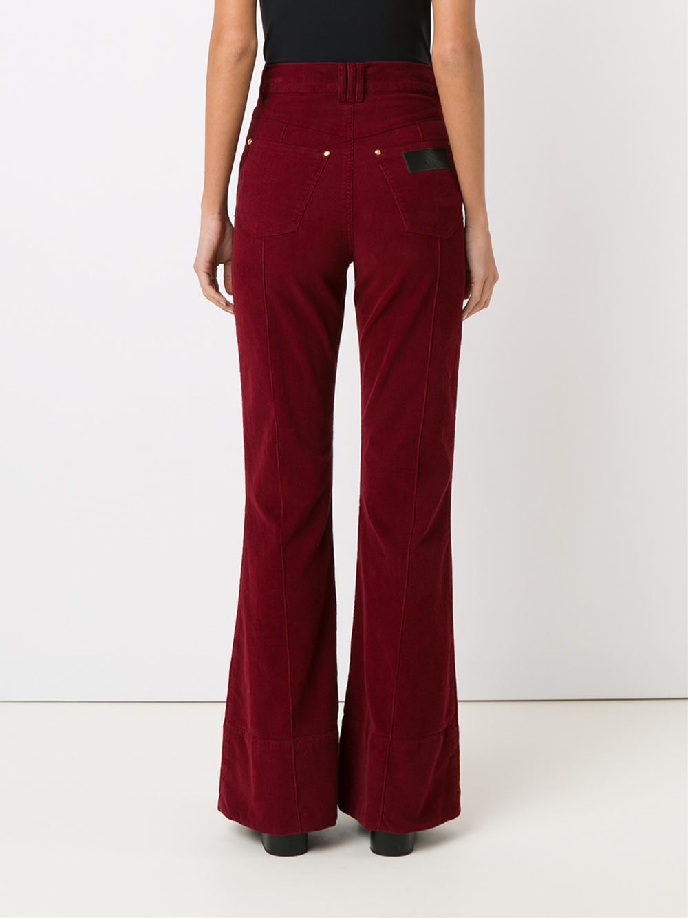 flared velvet trousers