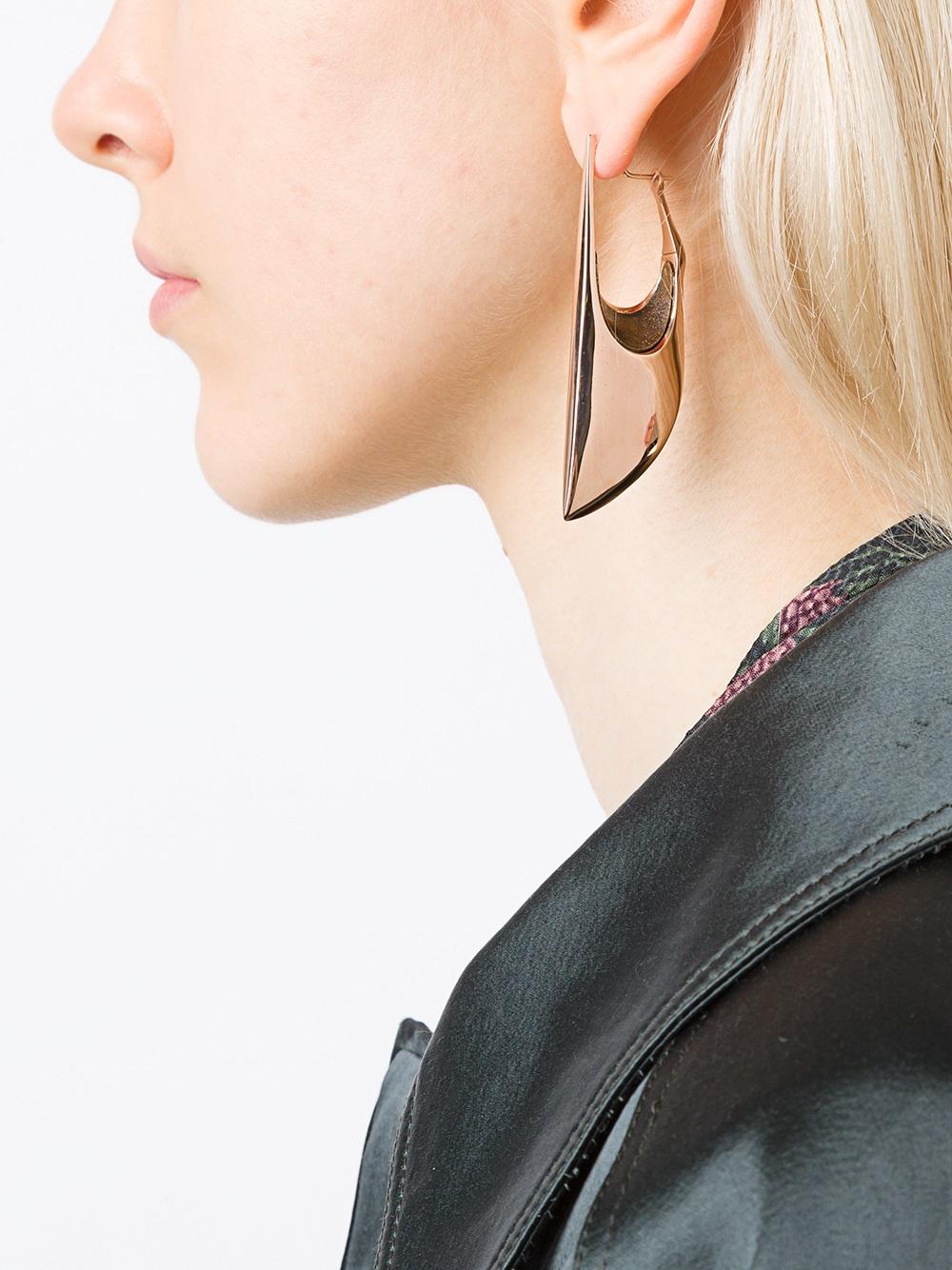 concave large layer earrings