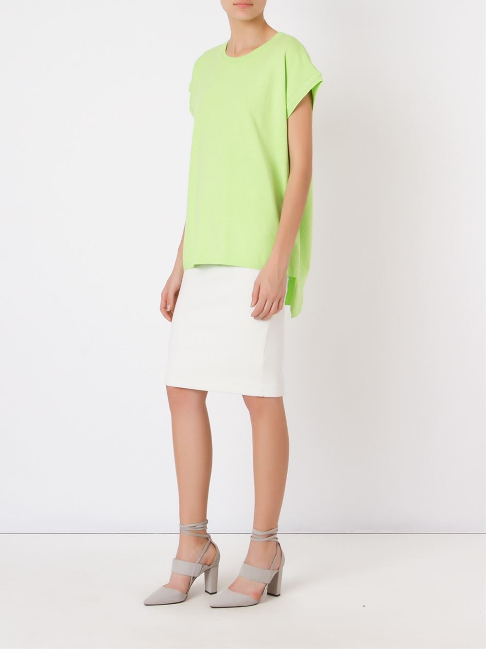 high low knit blouse