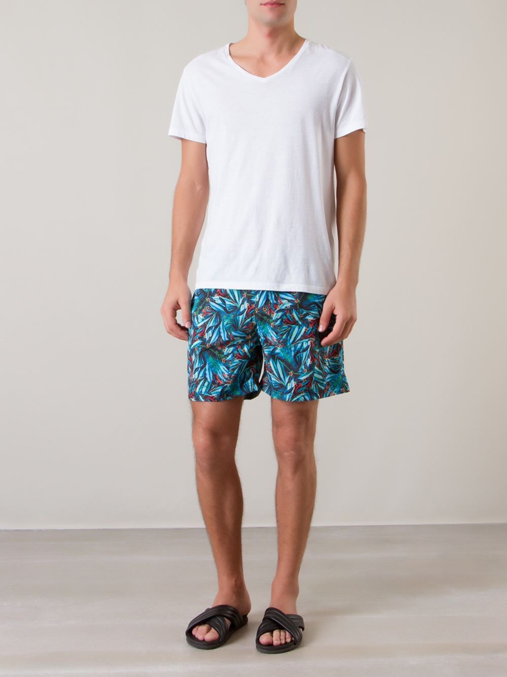 printed swim shorts