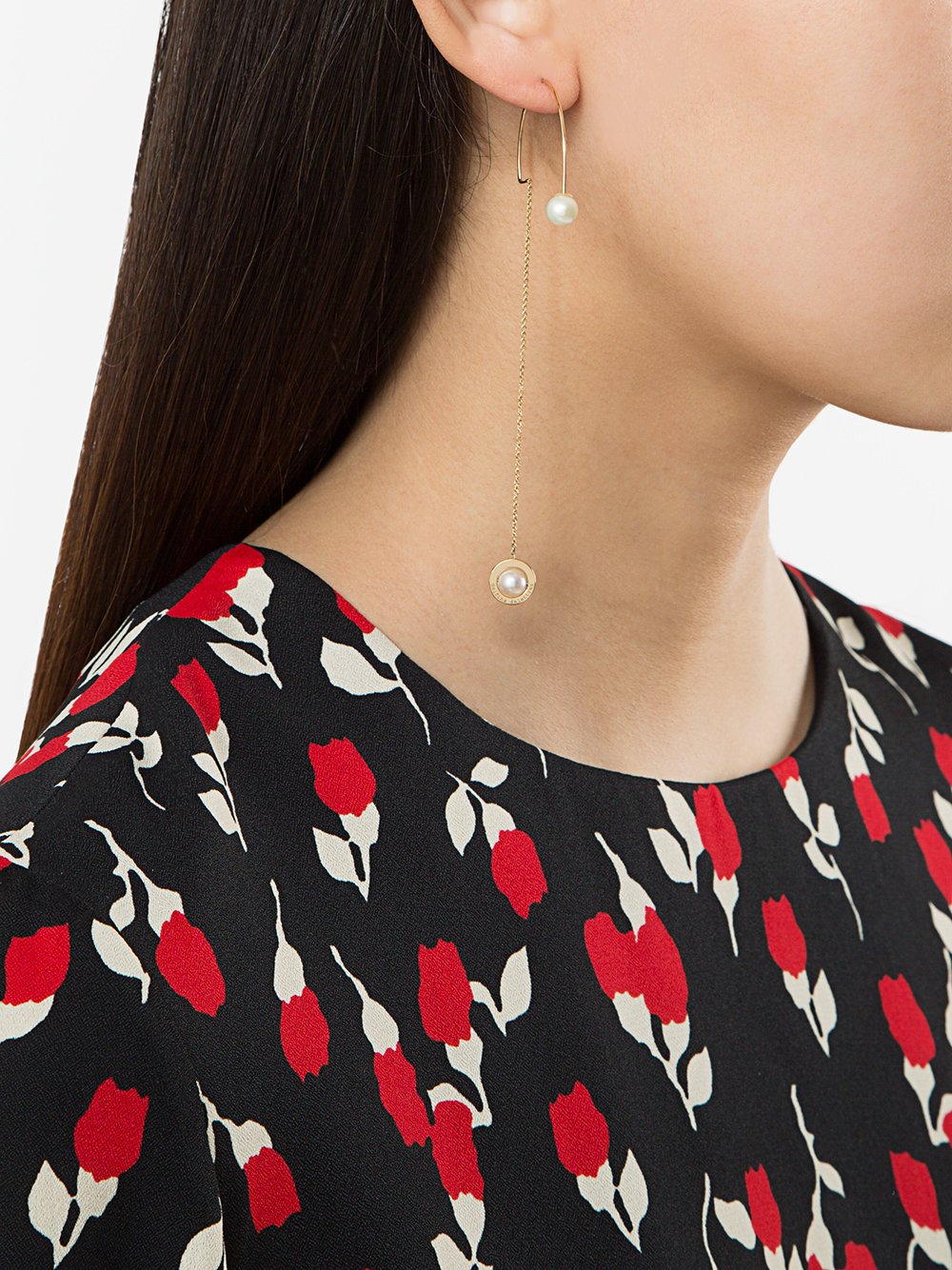 asymmetric long earring