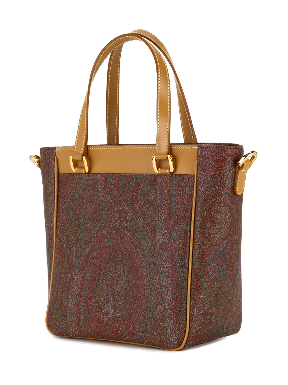 trapeze bodied, paisley patterned shoulder bag